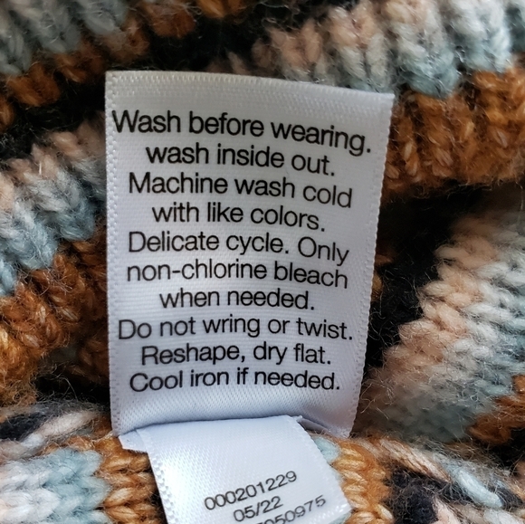 NINE WEST PULLOVER SWEATER SZ XXL BROWN MULTI COLOR STRIPE - Picture 7 of 7